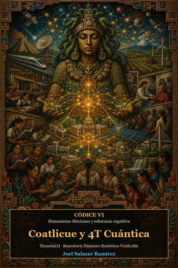 Portada del Códice VI Coatlicue y 4T Cuántica
