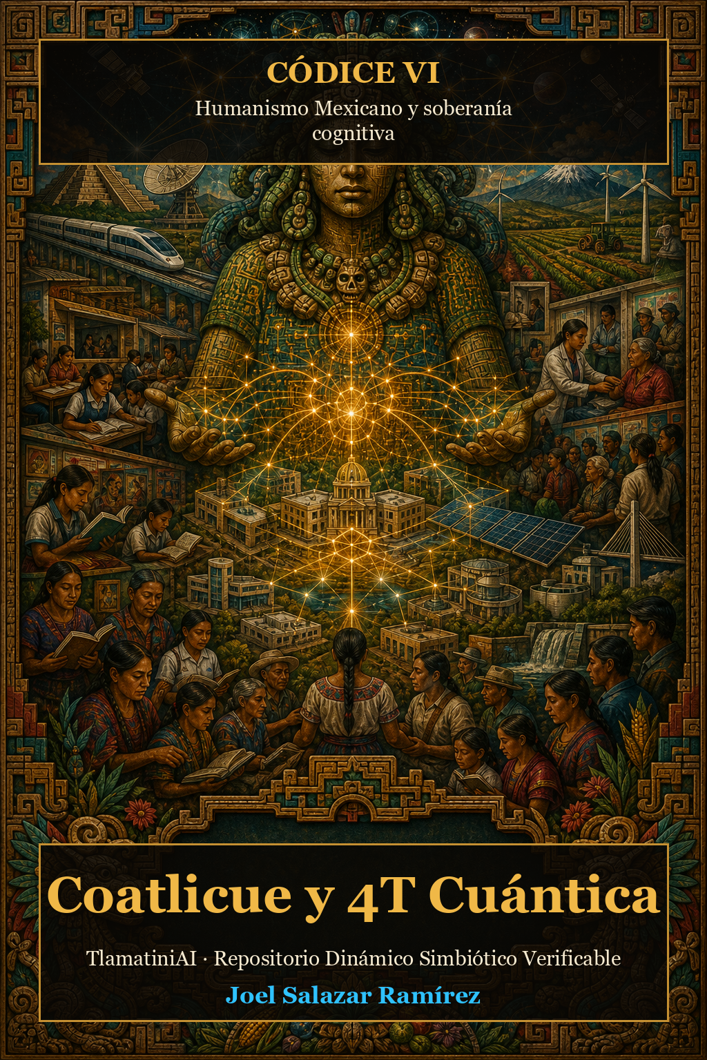 Portada del Códice VI · Coatlicue y 4T Cuántica